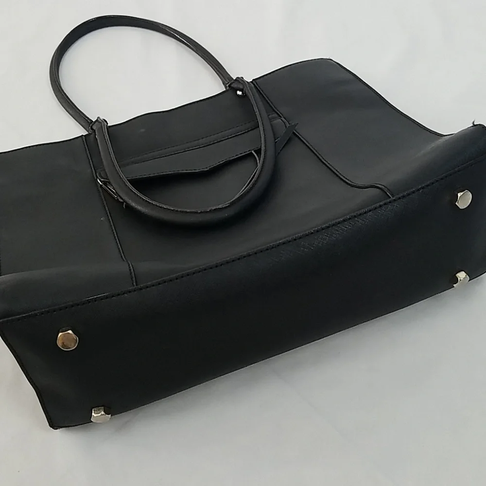 Rebecca Minkoff black large square‎ leather bag